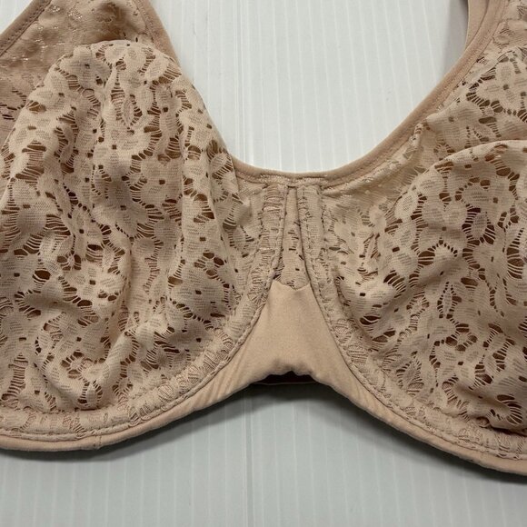 Chantelle Lace Underwire Bra 38D Nude Supportive Full Coverage Unlined Sexy - Picture 3 of 7